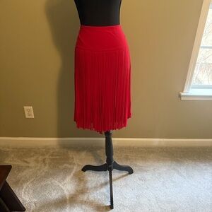 Lane Bryant Vibrant Red fringe Skirt